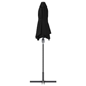 Zahradní slunečník Černá 370 x 197 x 239 cm Polyester a hliník - obrázek 7