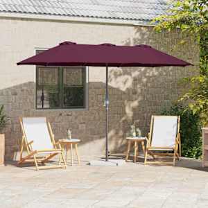 Zahradní slunečník Bordeaux červená 370 x 197 x 239 cm - obrázek 1