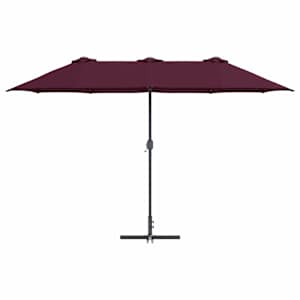 Zahradní slunečník Bordeaux červená 370 x 197 x 239 cm - obrázek 5