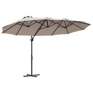 Slunečník Taupe 372 x 198 x 243 cm Polyester a hliník - obrázek 2