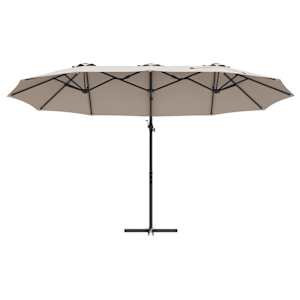 Slunečník Taupe 372 x 198 x 243 cm Polyester a hliník - obrázek 5