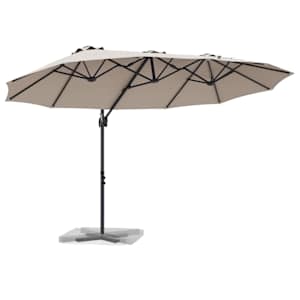 Slunečník Taupe 372 x 198 x 243 cm Polyester a hliník - obrázek 3