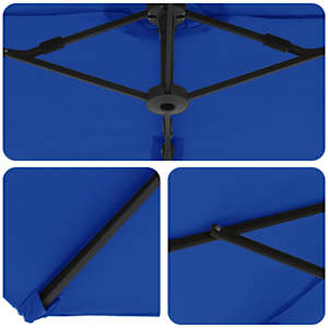 Slunečník 372 x 198 x 243 cm Polyester a hliník Azurblau - obrázek 10