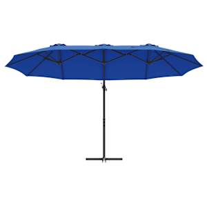Slunečník 372 x 198 x 243 cm Polyester a hliník Azurblau - obrázek 5