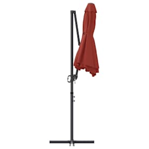Slunečník Cihlová 372 x 198 x 243 cm Polyester a hliník - obrázek 7