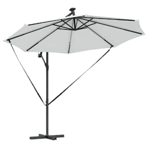 Slunečník Písková 294 x 294 x 248 cm Polyester a hliník - obrázek 5