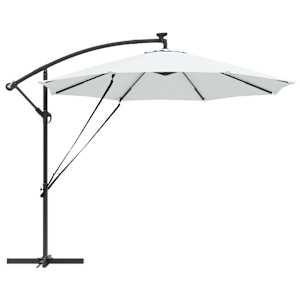 Slunečník Písková 294 x 294 x 248 cm Polyester a hliník - obrázek 7