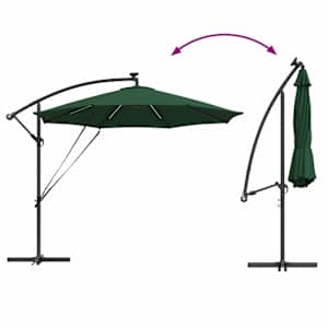 Slunečník Zelená 294 x 294 x 248 cm Polyester a hliník - obrázek 14