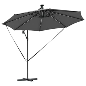 Slunečník Antracit 294 x 294 x 248 cm Polyester a hliník - obrázek 5