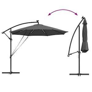 Slunečník Antracit 294 x 294 x 248 cm Polyester a hliník - obrázek 14