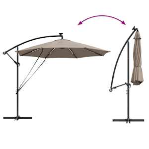 Slunečník Taupe 294 x 294 x 248 cm Polyester a hliník - obrázek 14