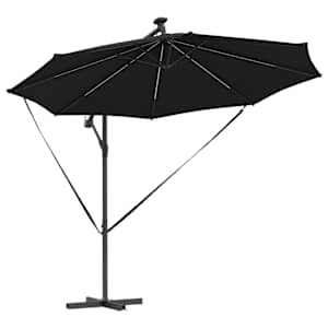Slunečník 294 x 294 x 248 cm Polyester a hliník Černá - obrázek 5