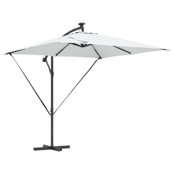 vidaXL P&auml;ikesevari LED-ribadega Liivakarva 249 x 249 x 250 cm