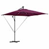 vidaXL P&auml;ikesevari LED-ribadega Bordeaux punane 249 x 249 x 250 cm