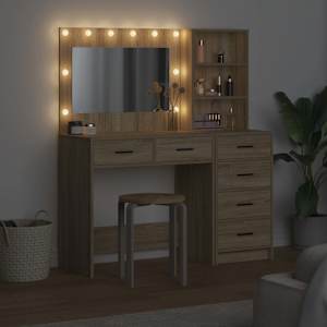Kosmetický stůl Hnědá 78.5 x 41 x 135 cm Kompozitní dřevo - obrázek 4