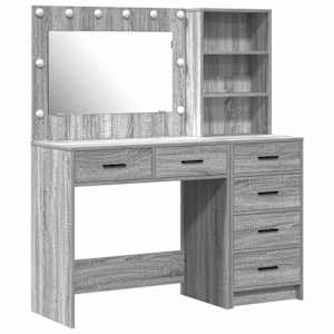 vidaXL Riietumislaud 2 tk Helehall 78.5 x 41 x 135 cm Tehispuit