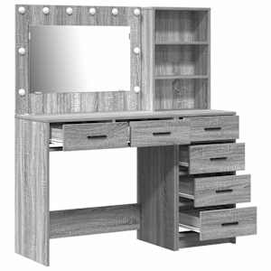 Kosmetický stůl Světle šedá 78.5 x 41 x 135 cm Kompozitní dřevo - obrázek 7