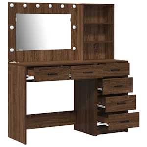 Kosmetický stůl Hnědá 78.5 x 41 x 135 cm Kompozitní dřevo - obrázek 5