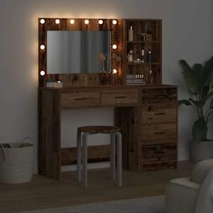 Kosmetický stůl Hnědá 78.5 x 41 x 135 cm Kompozitní dřevo - obrázek 4