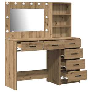 Kosmetický stůl Hnědá 78.5 x 41 x 135 cm Kompozitní dřevo - obrázek 7