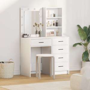 Kosmetický stůl 2 pcs Bílá 50 x 41 x 135 cm Kompozitní dřevo