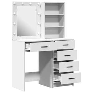 Kosmetický stůl 2 pcs Bílá 50 x 41 x 135 cm Kompozitní dřevo - obrázek 7