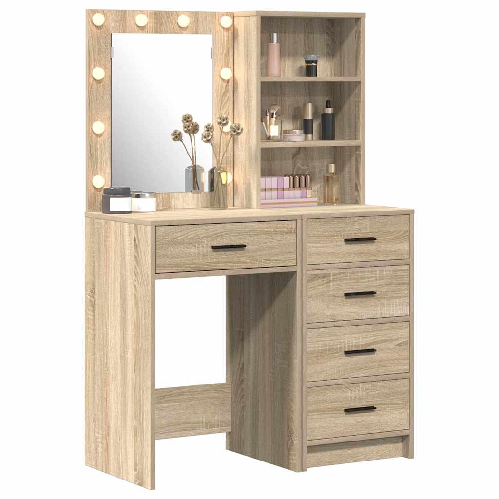 vidaXL Plafondtafel met lade 2 pcs Bruin 50 x 41 x 135 cm Bewerkt hout