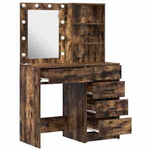 Kosmetický stůl 2 pcs Hnědá 50 x 41 x 135 cm Kompozitní dřevo - obrázek 7