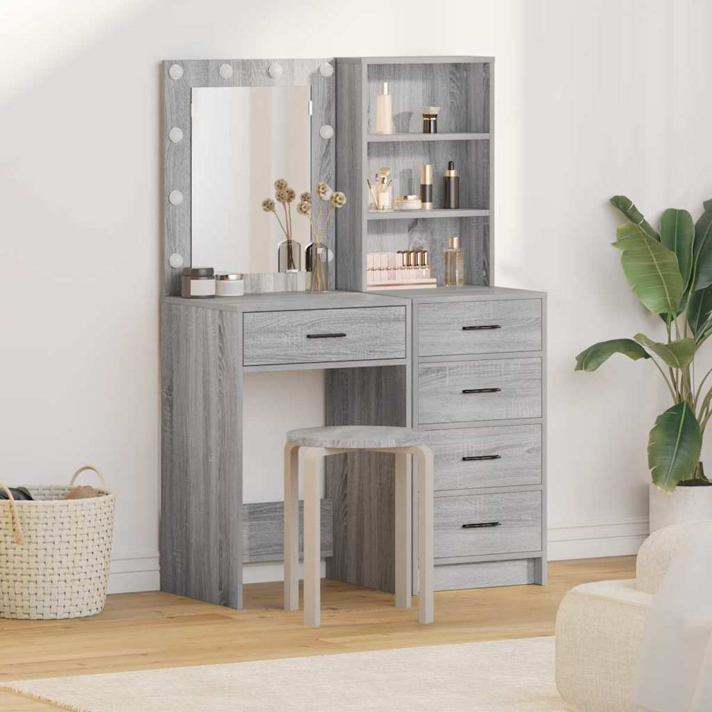 Riietumislaud sahtliga 2 pcs Hall 50 x 41 x 135 cm Tehispuit