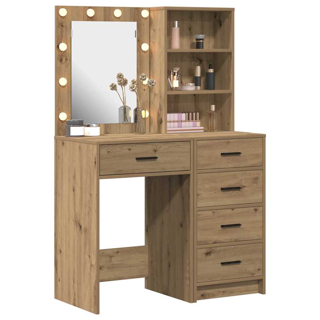 vidaXL Plafondtafel met lade 2 pcs Bruin 50 x 41 x 135 cm Bewerkt hout