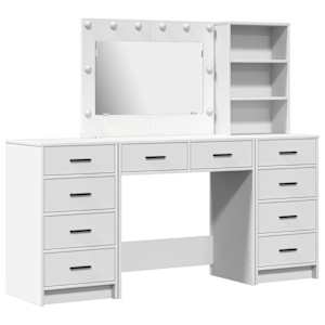vidaXL Riietumislaud 3 tk Valge 78,5 x 41 x 135 cm Tehispuit