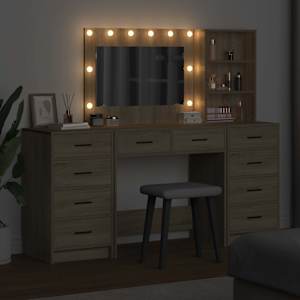 Kosmetický stůl se zásuvkou 3 pcs Sonoma dub kompozitní dřevo - obrázek 4