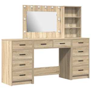 vidaXL Riietumislaud 3 tk Sonoma tamm 78,5 x 41 x 135 cm Tehispuit