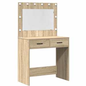 Kosmetický stůl se zásuvkou 3 pcs Sonoma dub kompozitní dřevo - obrázek 5
