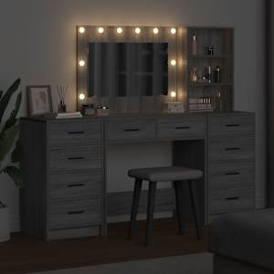 Kosmetický stůl se zásuvkou 3 pcs Šedá Sonoma kompozitní dřevo - obrázek 4