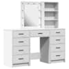 vidaXL Riietumislaud 3 tk Valge 40 x 41 x 135 cm Tehispuit