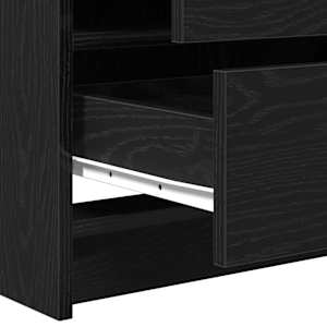 Kosmetický stůl 3 pcs Černá 40 x 41 x 135 cm Kompozitní dřevo - obrázek 10