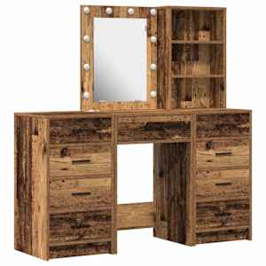 vidaXL Riietumislaud 3 tk Pruun 40 x 41 x 135 cm Tehispuit
