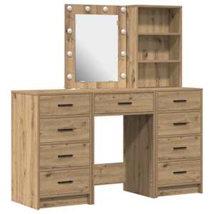 vidaXL Riietumislaud 3 tk Pruun 40 x 41 x 135 cm Tehispuit