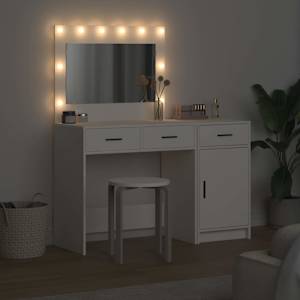 Kosmetický stůl 2 pcs Bílá 40 x 41 x 75 cm Kompozitní dřevo - obrázek 4