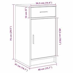 Kosmetický stůl 2 pcs Bílá 40 x 41 x 75 cm Kompozitní dřevo - obrázek 15