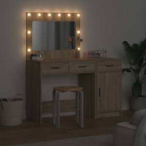 Kosmetický stůl 2 pcs Hnědá 40 x 41 x 75 cm Kompozitní dřevo - obrázek 4