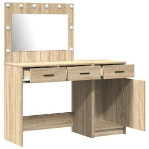 Kosmetický stůl 2 pcs Hnědá 40 x 41 x 75 cm Kompozitní dřevo - obrázek 6