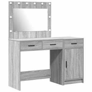 Kosmetický stůl 2 pcs Šedá 40 x 41 x 75 cm Kompozitní dřevo - obrázek 2