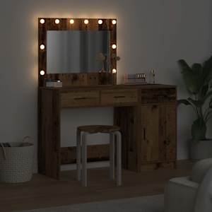 Kosmetický stůl 2 pcs Hnědá 40 x 41 x 75 cm Kompozitní dřevo - obrázek 4