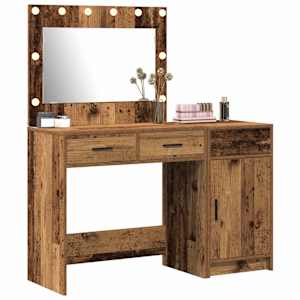 Kosmetický stůl 2 pcs Hnědá 40 x 41 x 75 cm Kompozitní dřevo - obrázek 3