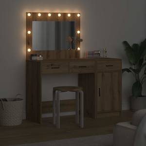 Kosmetický stůl 2 pcs Hnědá 40 x 41 x 75 cm Kompozitní dřevo - obrázek 4