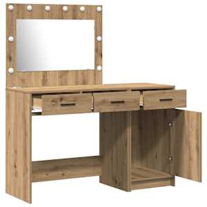Kosmetický stůl 2 pcs Hnědá 40 x 41 x 75 cm Kompozitní dřevo - obrázek 6