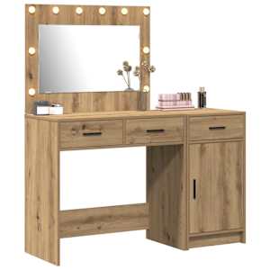 Kosmetický stůl 2 pcs Hnědá 40 x 41 x 75 cm Kompozitní dřevo - obrázek 3