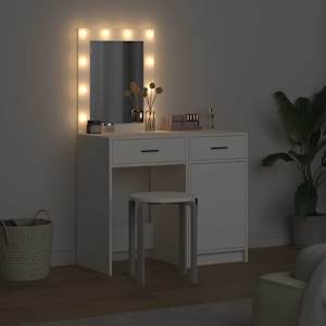 Kosmetický stůl 2 pcs Bílá 50 x 41 x 135 cm Kompozitní dřevo - obrázek 4